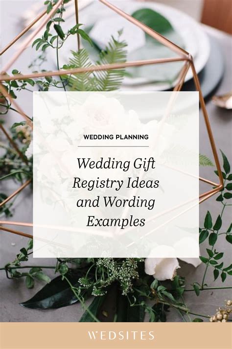 Wedding Gift Registry Ideas and Wording Examples .